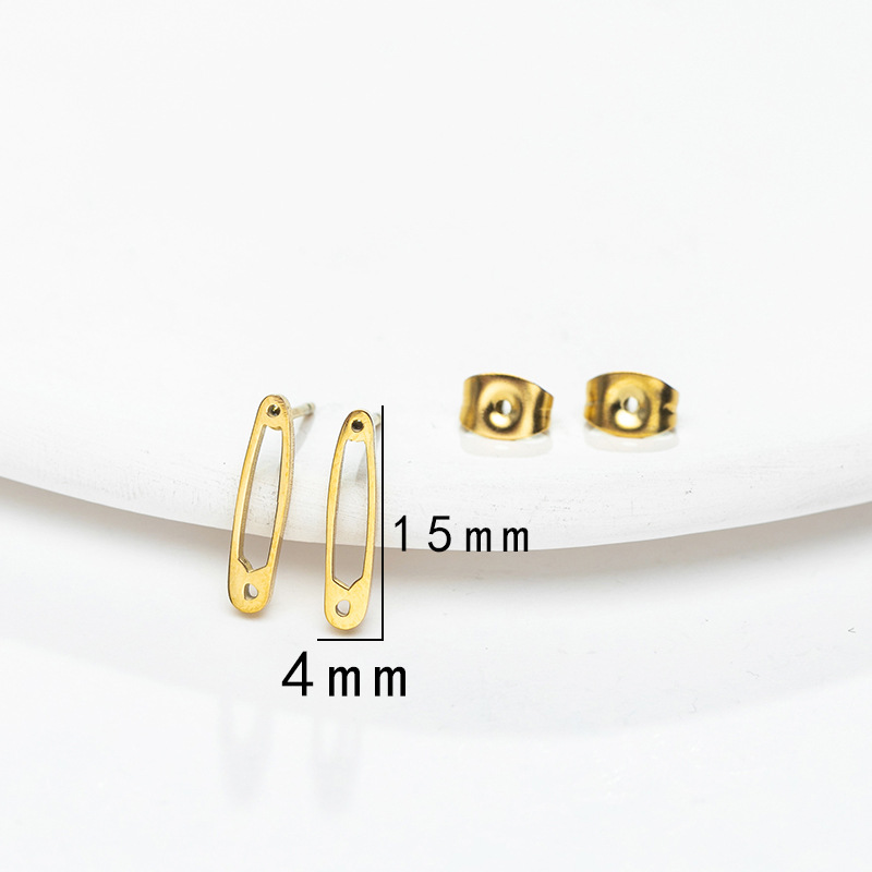 Simple Style Pin Stainless Steel Ear Studs Plating No Inlaid Stainless Steel Earrings display picture 8