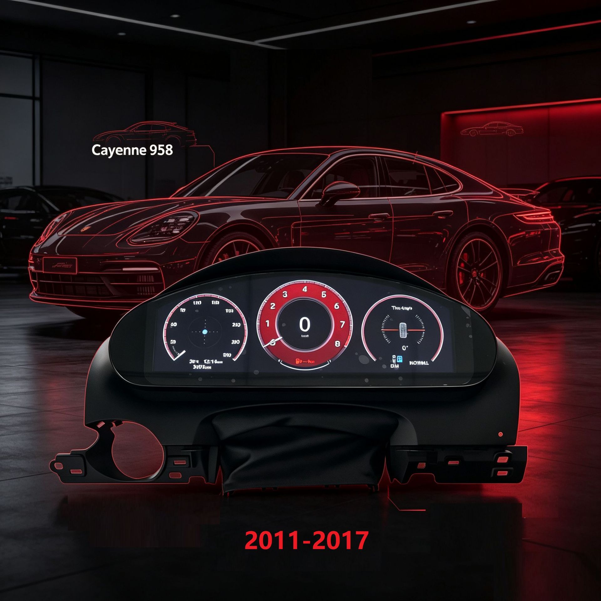 Suitable for Porsche Cayenne 958 Full Lcd Five-Instrument Digital Dashboard Non-Destructive Upgrade Virtual Cockpit Assembly