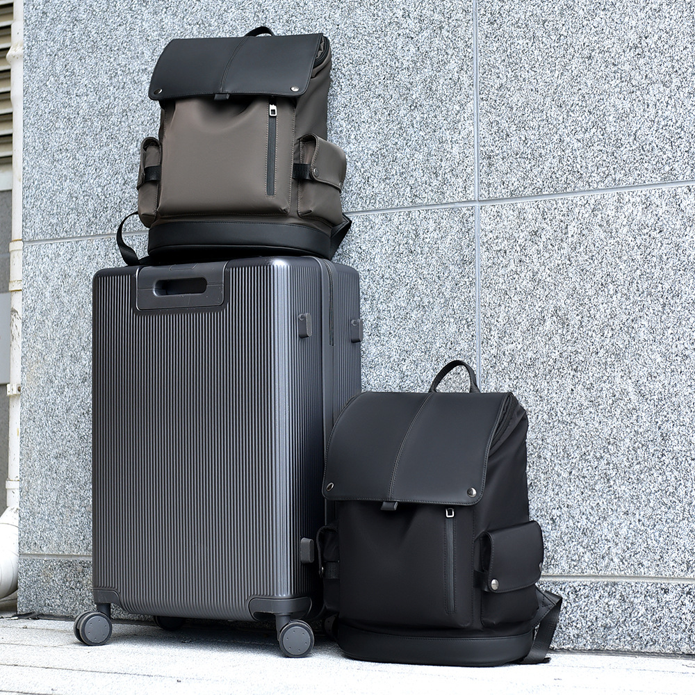 LOGO impresa, mochila de hombro, mochila de hombre, mochila de negocios de gran capacidad, mochila de computadora a prueba de derrames, mochila de tirón.