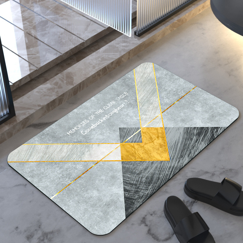 Alfombra absorbente de barro de diatomeas alfombra de piso de baño suave diatomita antideslizante alfombra de piso de baño alfombra de piso de cocina secado rápido