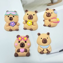 新款卡皮巴拉PVC软胶配饰DIY手机壳水杯衣帽洞洞鞋冰箱贴饰品批发