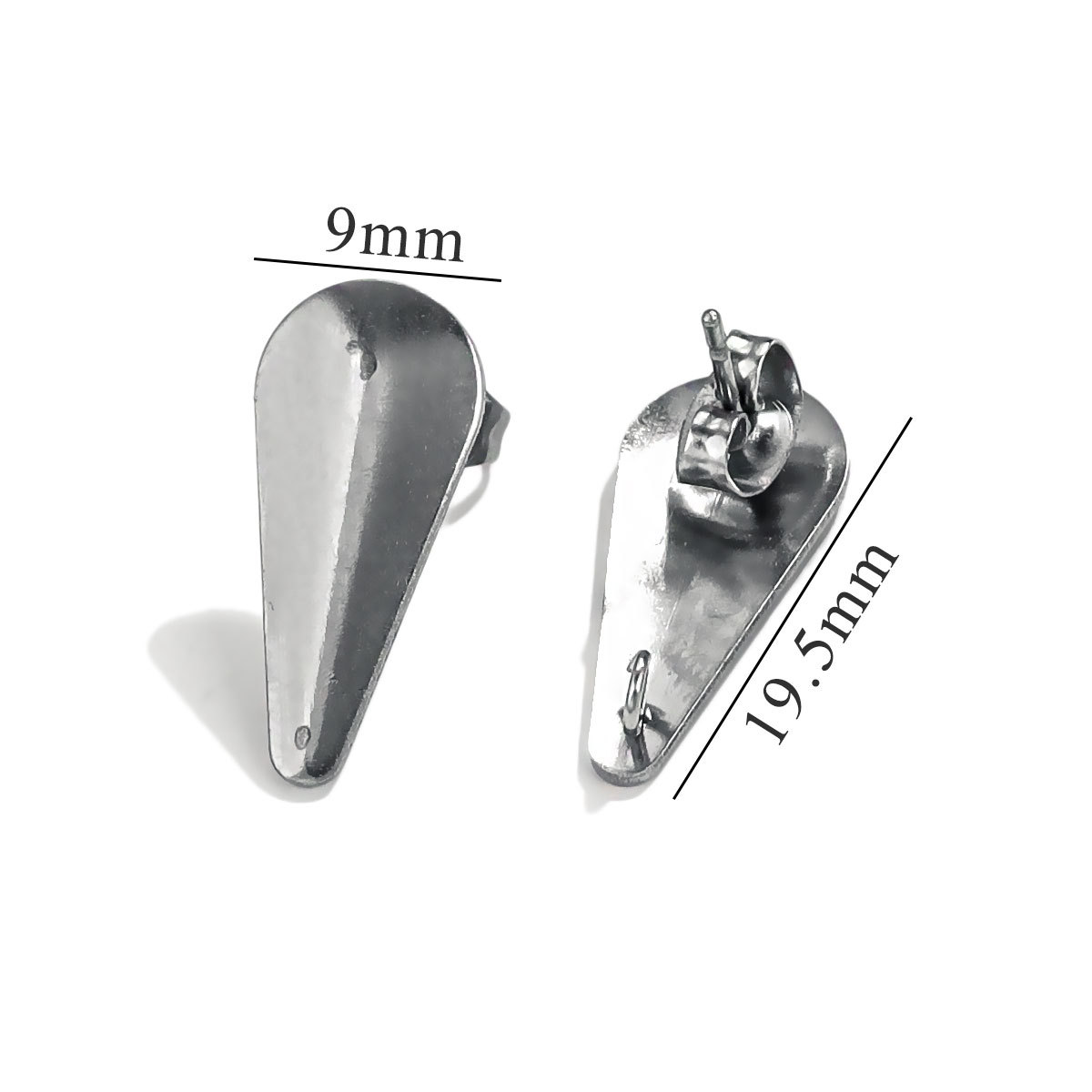 Accesorios de pendientes de acero inoxidable DIY accesorios de joyería hechos a mano pieza de pendientes de textura impermeable simple pendientes colgantes