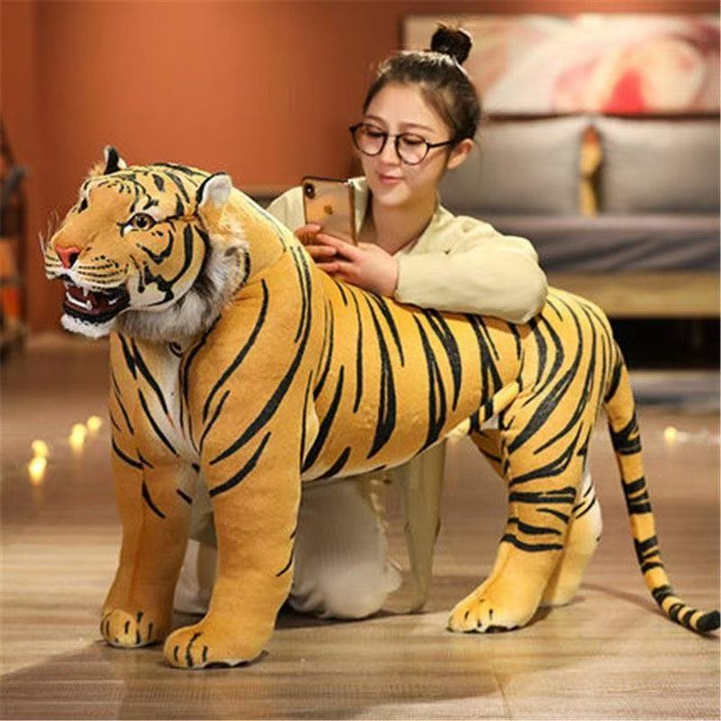 Simulation Tiger Large Plush Toy Tiger Doll Photo Model Animal Doll Children's Seating Sofa