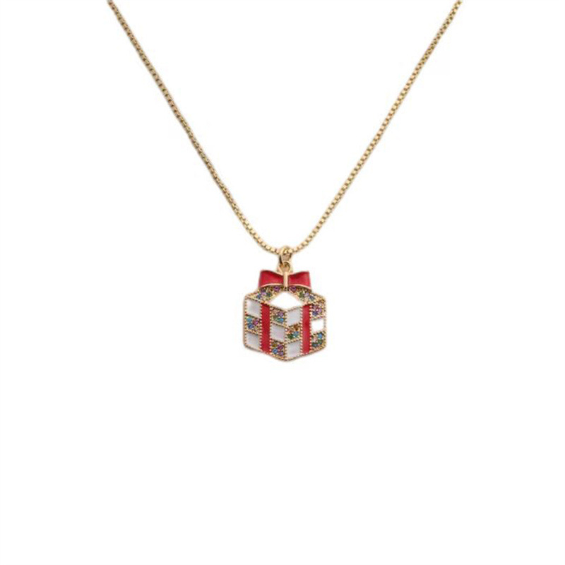 Christmas copper necklace