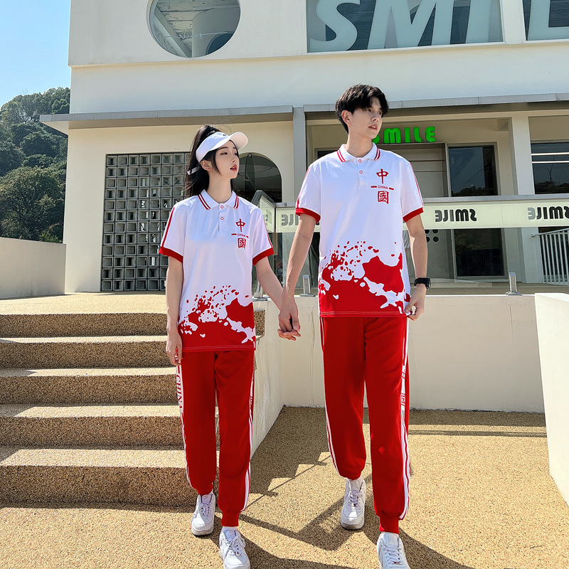 교복 학업 스타일 가을 중국 빨간 코트 게임 개회식 조기 고등학생들이 교복 세트 수행