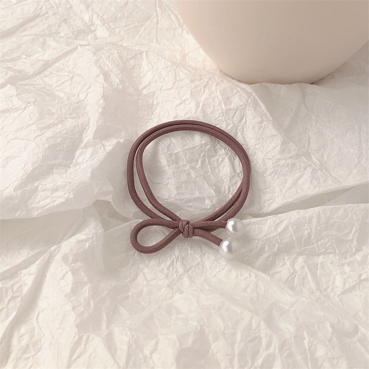 Joyas coreanas para el cabello elásticas para el cabello simple arco anillo de cabello perla cuerda bola joyas para el cabello anillo de cabello