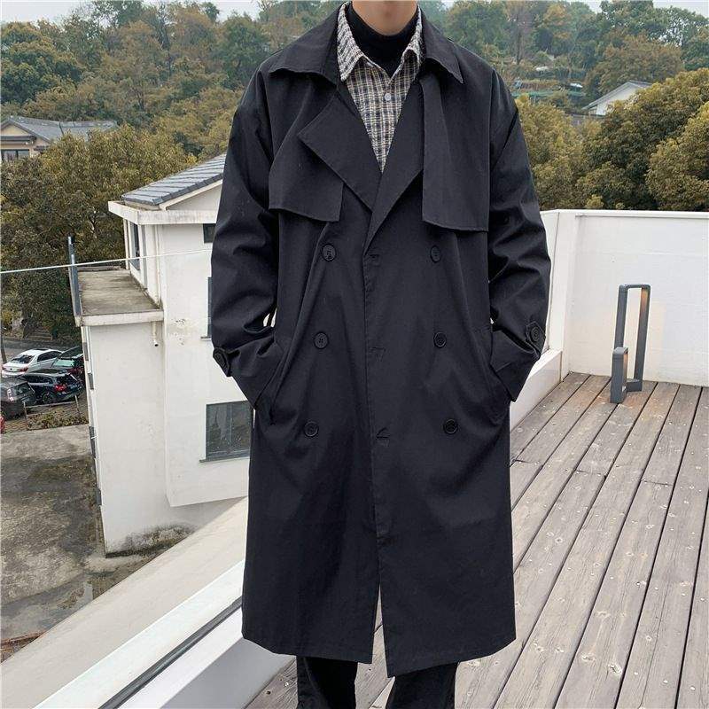 GWH-3055 Black Trench Coat