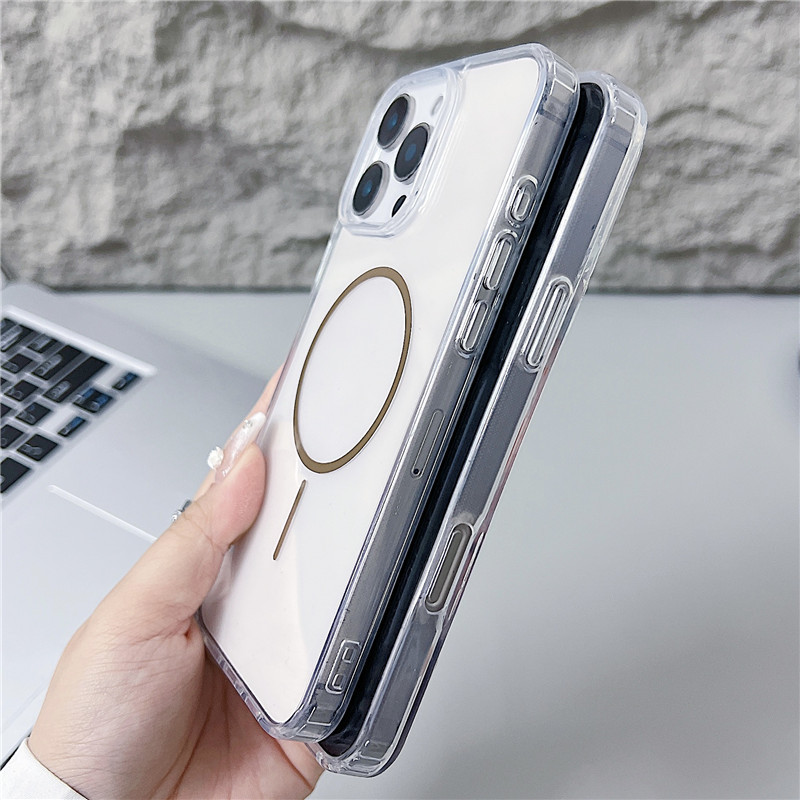 Magnetic Phone Case For Iphone With Wireless Charging Ring_voghion.com