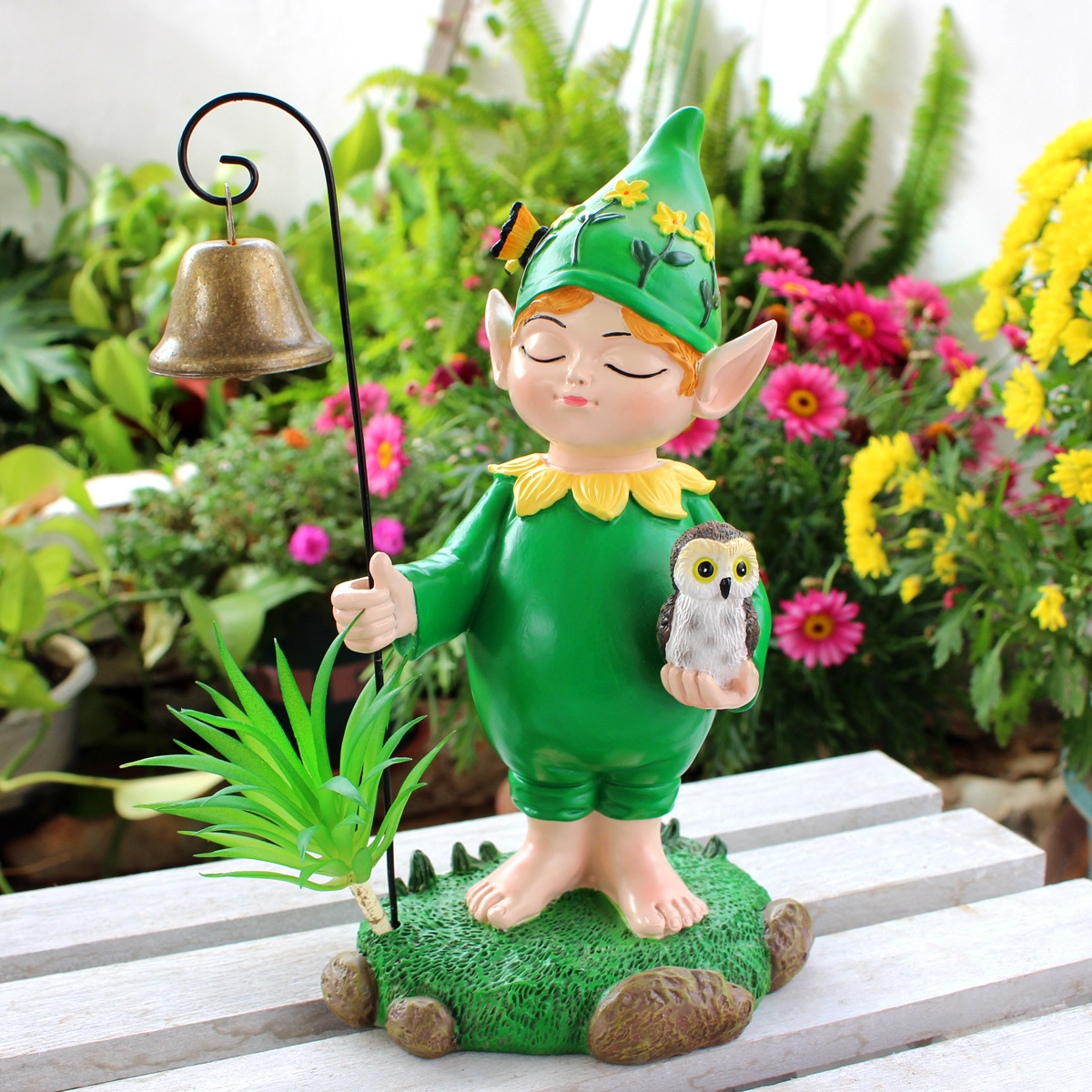  resin crafts Bell dwarf elf ornaments statue dwarf dwarf garden home decoration ornaments
