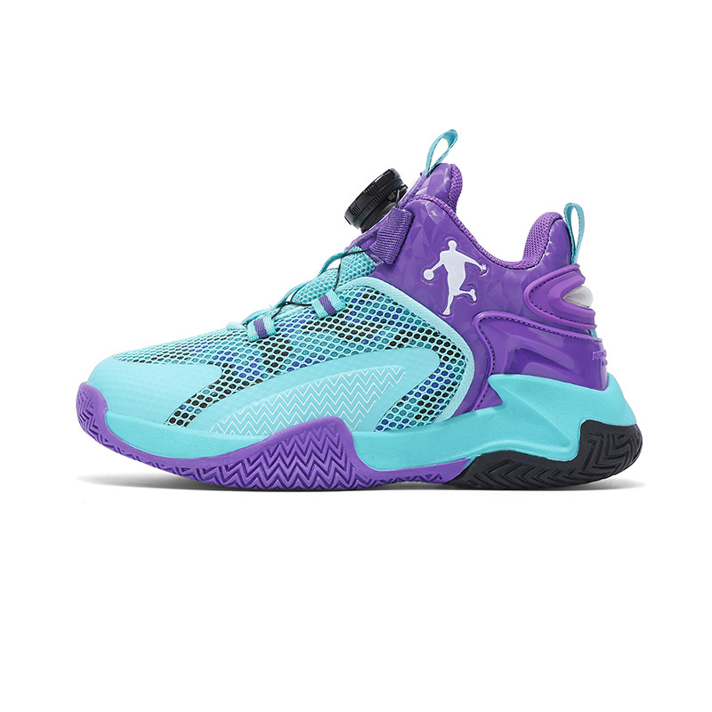 Zapatos de baloncesto para niños 2024 botones giratorios de otoño zapatos deportivos para niños al por mayor