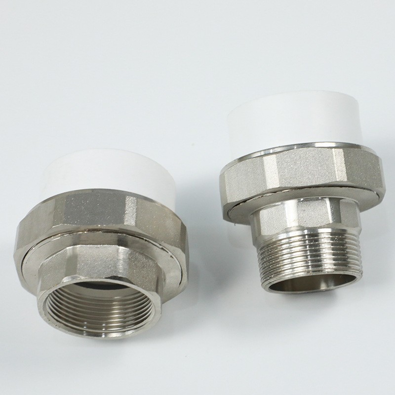 PPR grifo de tubería de agua de alambre interno y externo Junta suelta rosca externa cobre Junta suelta accesorios de plomería accesorios de tubería fábrica al por mayor