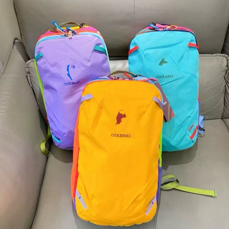 Cross-Border Outdoor 20L Travel Mountaineering Backpack Lightweight Hiking Color-Blocking Large Capacity Unisex Dopamine Style