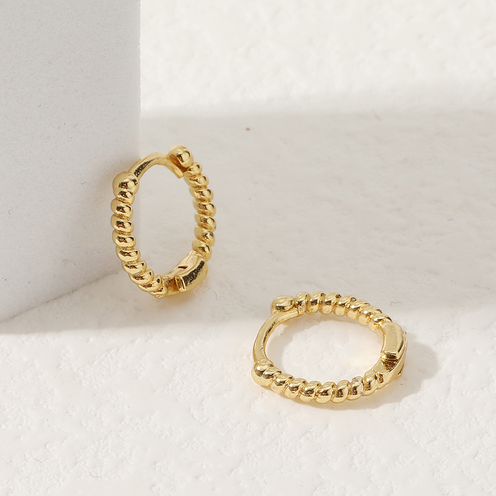 Fashion Geometric Copper Hoop Earrings Plating Copper Earrings