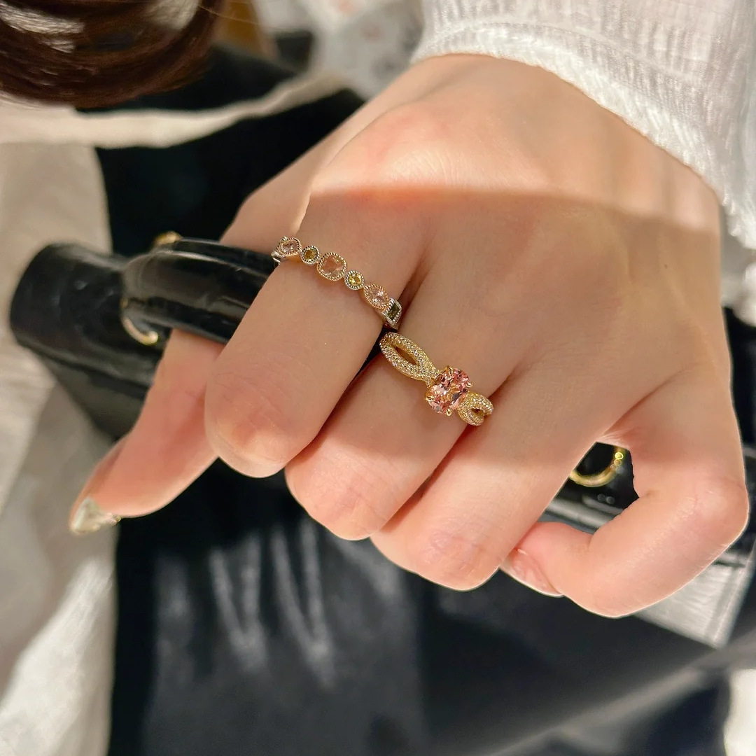 Unique Designer Ring With Coloured Diamonds For Women Luxury Style_voghion.com