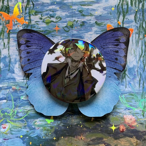 Bungou Stray Dogs Osamu Nakahara Dazai Staring at each other Animation peripheral laser tickets Doujin Baji peripheral badges