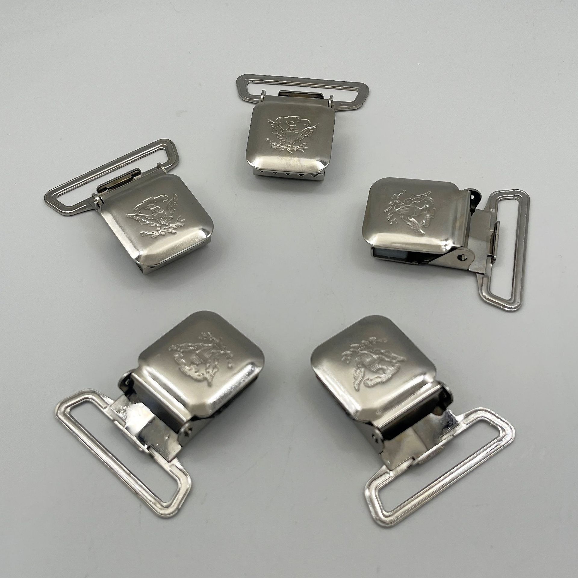 金属带胶鸭嘴扣 50mm厂家直销背带扣配饰束腰收腰搭扣