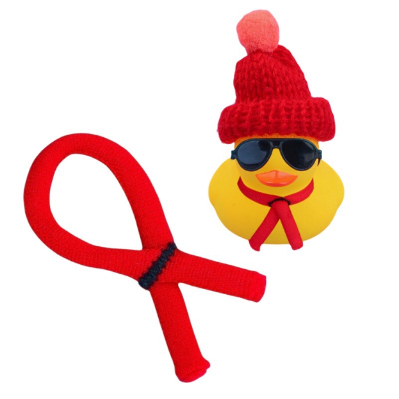 Red elastic scarf