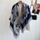 New Spring and Summer Stitching Geometric Elegant Large Square Scarf Women's Thin Warm Shawl Scarf High-grade Atmosphere Sense External Fashion