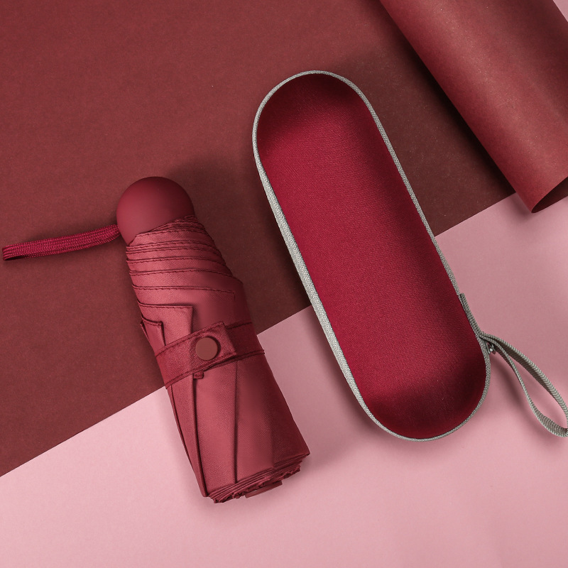 Mini bolsillo cápsula paraguas pequeño vinil fresco paraguas solar sol sol y lluvia doble uso paraguas publicidad paraguas