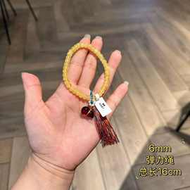 蜜蜡手串复古时尚温柔多宝单圈手持复古盘玩手串手链女款7017