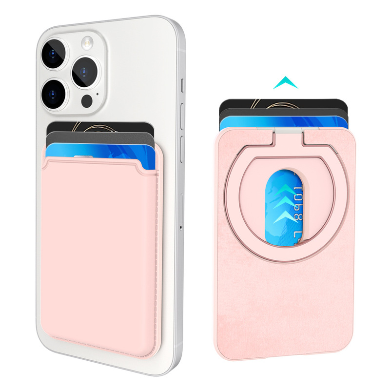 マグネット式360度回転スタンドカードケースユニバーサル携帯ケースマグネット式スタンド新型カバンホルダー|undefined