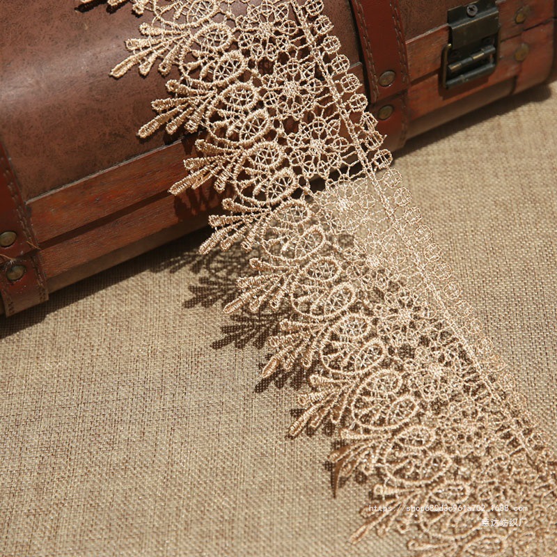 Yi Da encaje soluble en agua accesorios tela cortina de encaje falda de prenda decoración de collar encaje