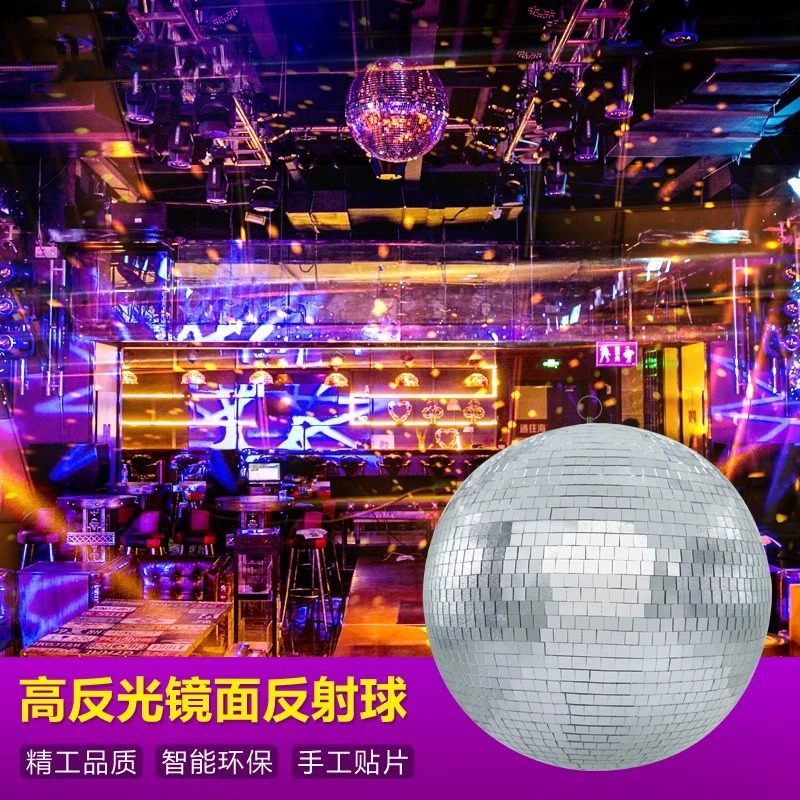 escenario discoteca espejo bolas de reflexión ktv barra de bolas de luz flash salón de baile discoteca bola de vidrio al por mayor