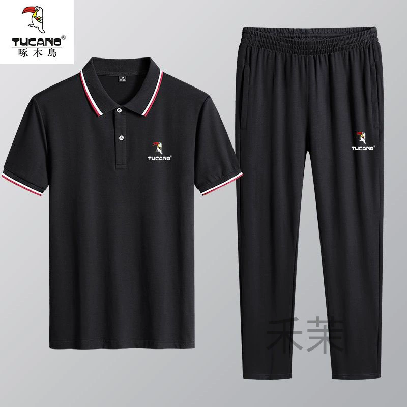 Дятел из двух частей Летняя мужская рубашка поло с короткими рукавами