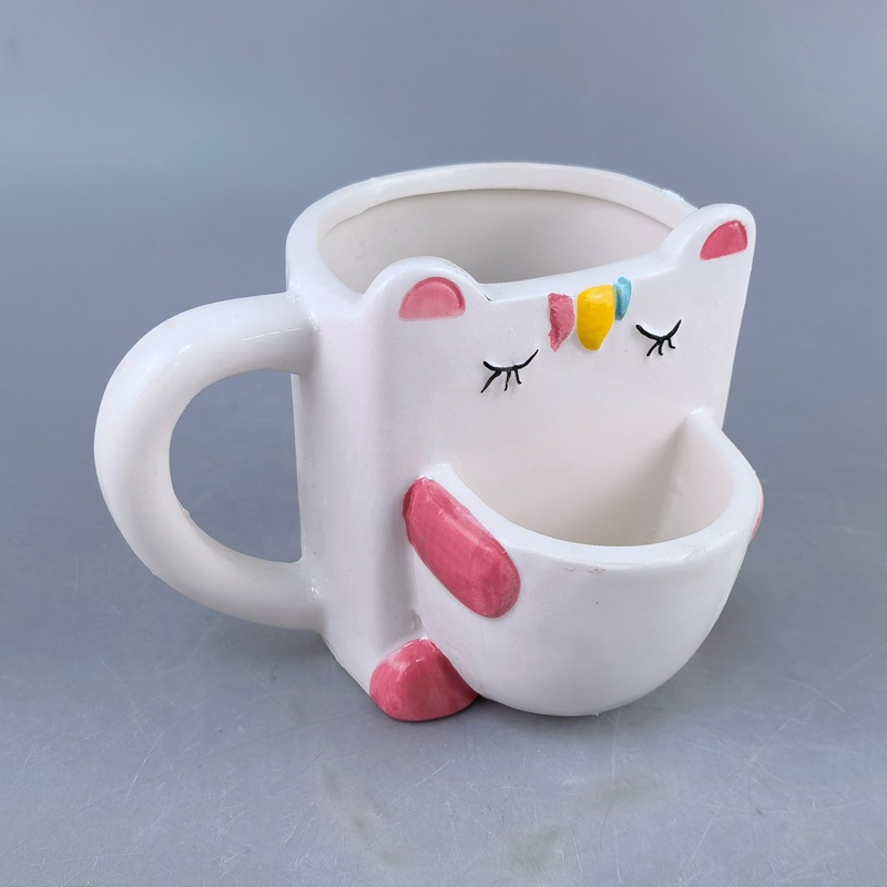 Animación circundante Totoro animal ratón desayuno taza de café taza de té gato con taza de galletas de cerámica sándwich taza de agua