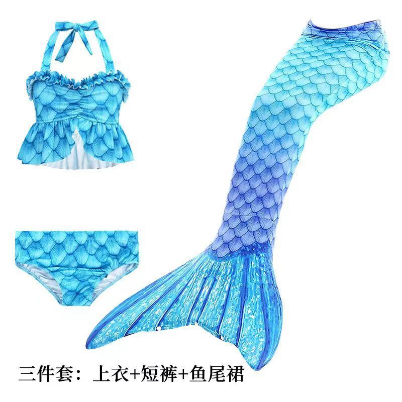 Niños sirena de cola set femenino de verano bebé trajes de baño niña pequeña falda de princesa 2023 nuevo