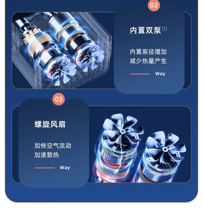 Car Air Pump Starting from One Piece High-Pressure Air Pump Automatic Charging and Stoping Car Tire Electric Lighting High Power