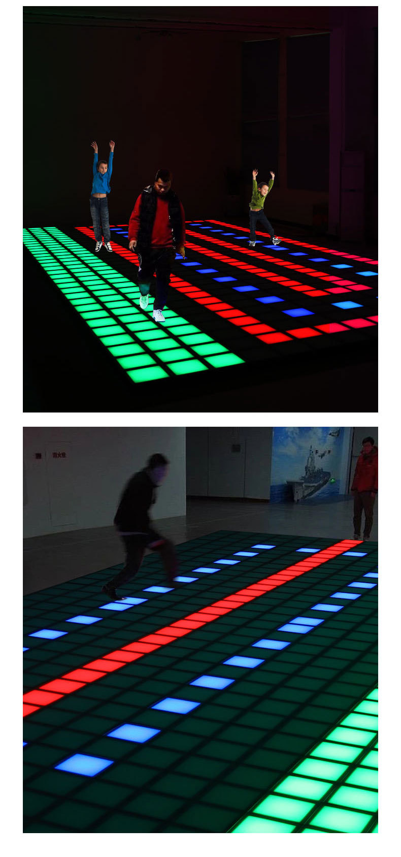 LED跃动格子景点引流儿童游乐DIY 游戏跃动格子地砖灯-阿里巴巴