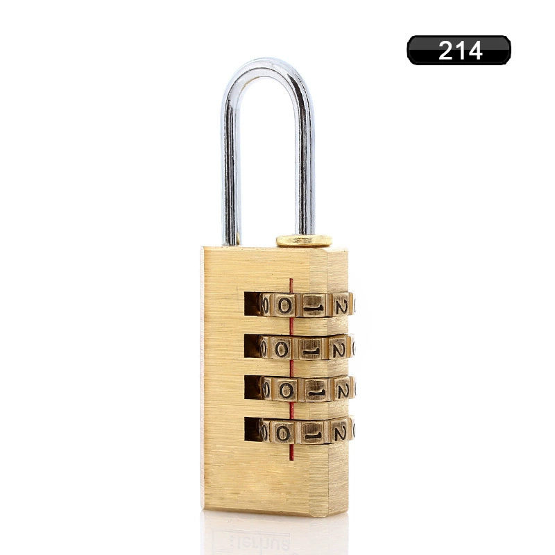 Timinal solid bronze password hanging lock luggage box letter box cabinet brass password lock 214