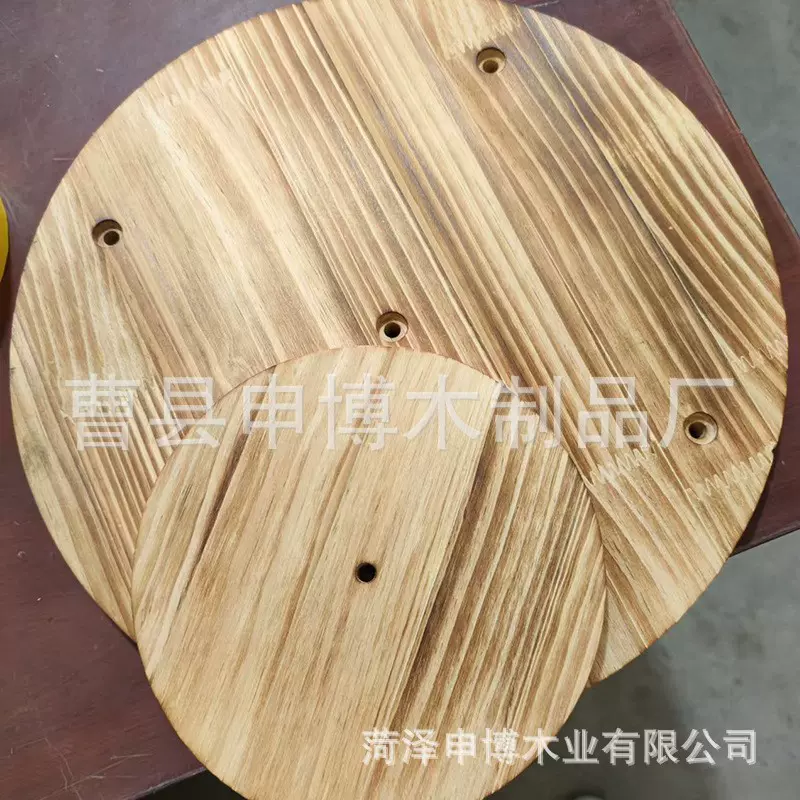 厂家实木圆形置物架松木拼板打孔多层多种规格尺寸可选易于安装