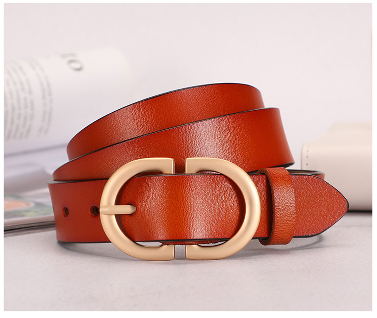 Women's Genuine Leather Belt - Brown