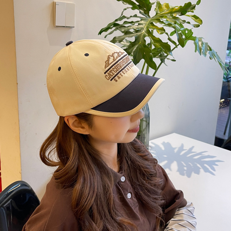 韩版小众拼色棒球帽女短檐刺绣外出鸭舌帽男新款户外百搭遮阳帽子|undefined