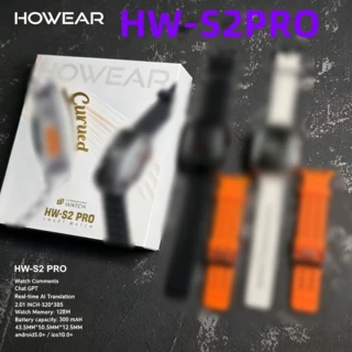 HW-S2PRO智能手表蓝牙通话曲面屏智能手表计步心率监测AI同声传译