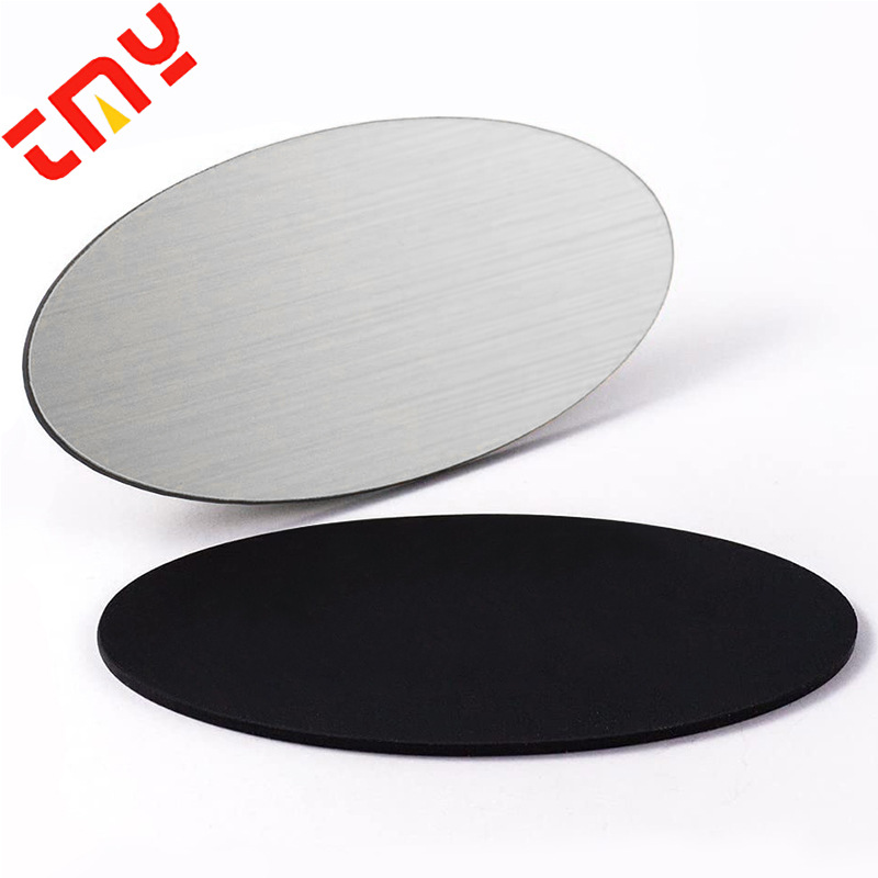 실버 브러시드 블랙 베이스(타원형 76*38mm)