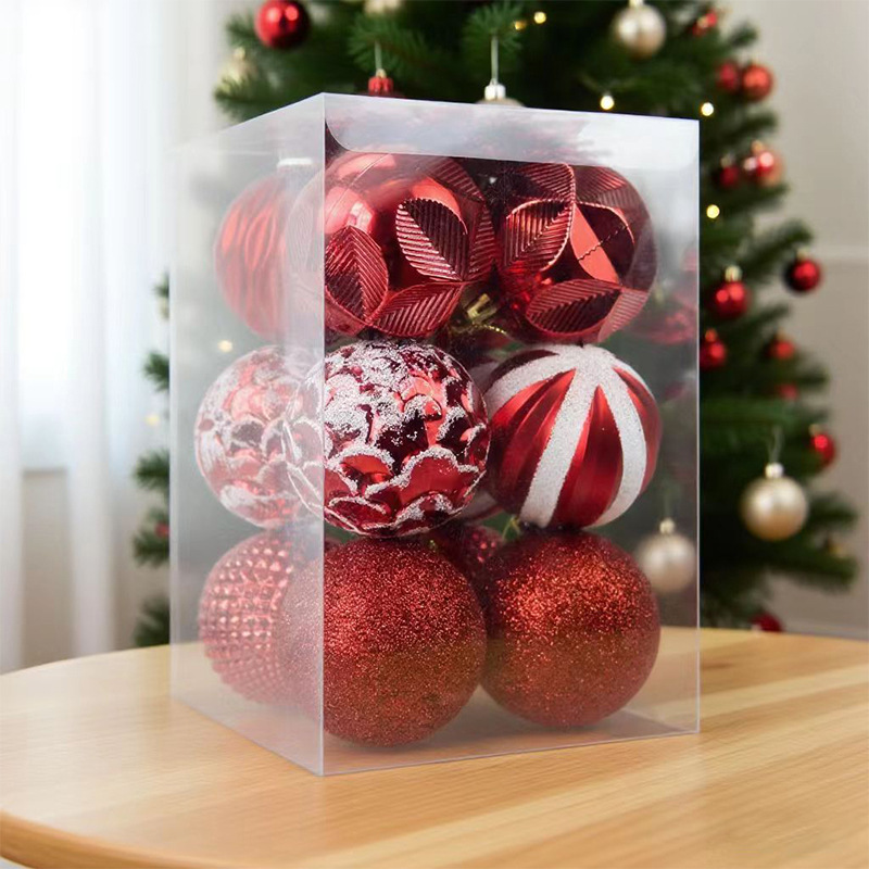 クロスボーダー新しいクリスマスボール装飾 6 センチメートル 16 パック塗装クリスマスボールセットプラスチック電気メッキカラーボールハンギングボール|undefined