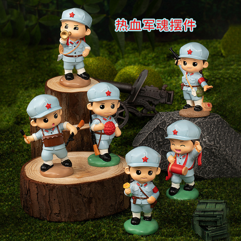 Hot-Blooded Military Soul Chinese People's Liberation Army Ornaments Commemorating the Eighth Route Army's Home Defense Ornaments Veterans Student Gifts