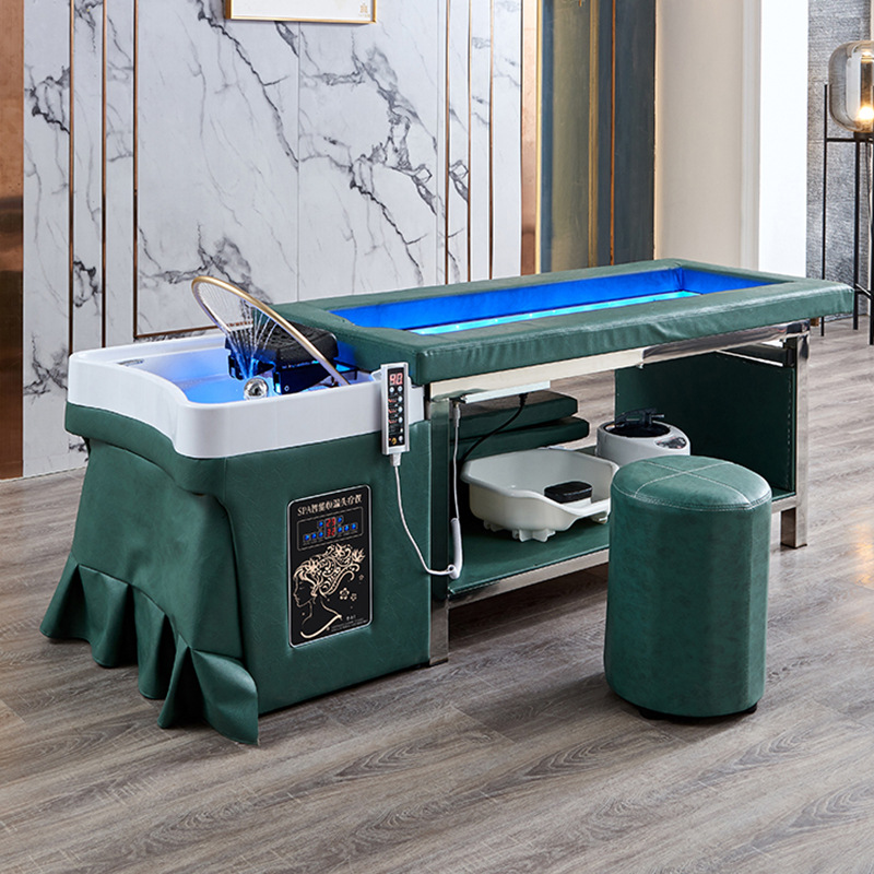 Cama de lavado de cabello de tratamiento de cabello tailandés con cama de fumigación de circulación de agua cama automática de moxibustión sin humo cama especial para salón de belleza de moxibustión de cuerpo completo