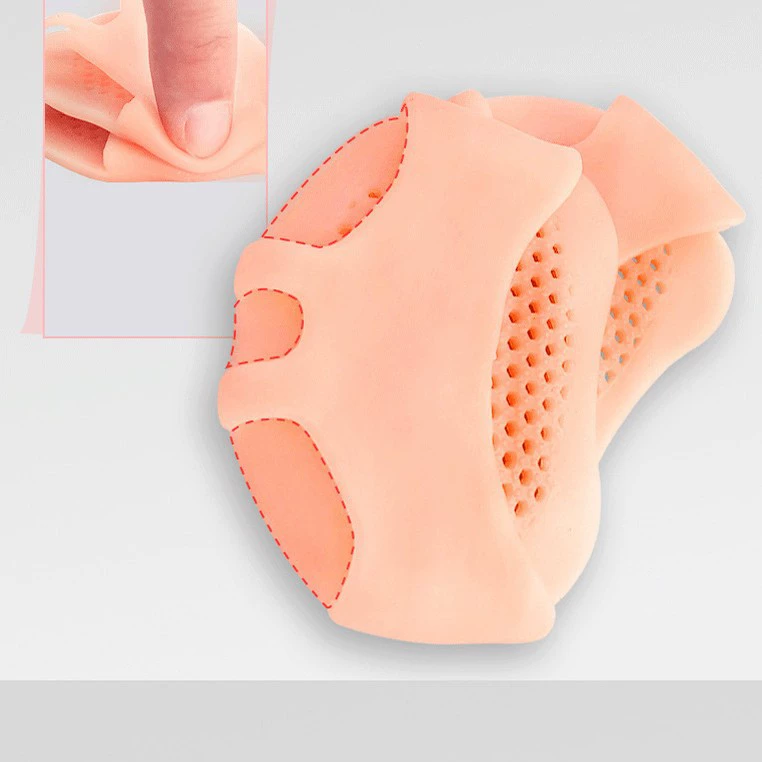 Силиконовая сотовая подушечка для передней части стопы от производителя, дышащая подушечка для обуви на высоком каблуке, подушечка на половину размера, амортизирующая подушечка для ног, наборная накладка на каблук.