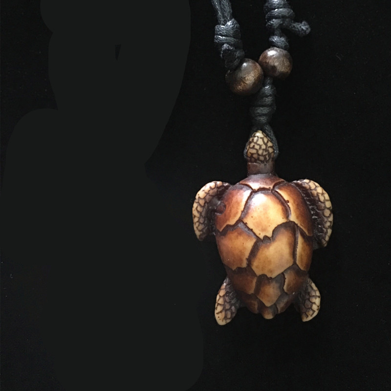 1 Piece Quantity Hip-Hop Retro Tortoise Resin Men's Pendant Necklace