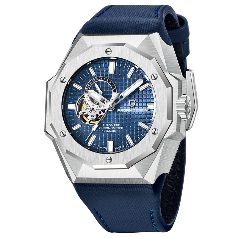 PAGANI bojiani hombres reloj acero Shell reloj mecánico automático luminoso impermeable reloj grande dial YS010