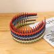 Toothed Non-slip Headband Girl's Rubber Outing Headband Wash Face Makeup Fixed Broken Hair Pressing Hair Stamp Solid Color Simple