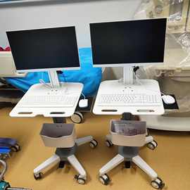 定制电脑推车 移动查房车 电脑台车手麻工作站包邮