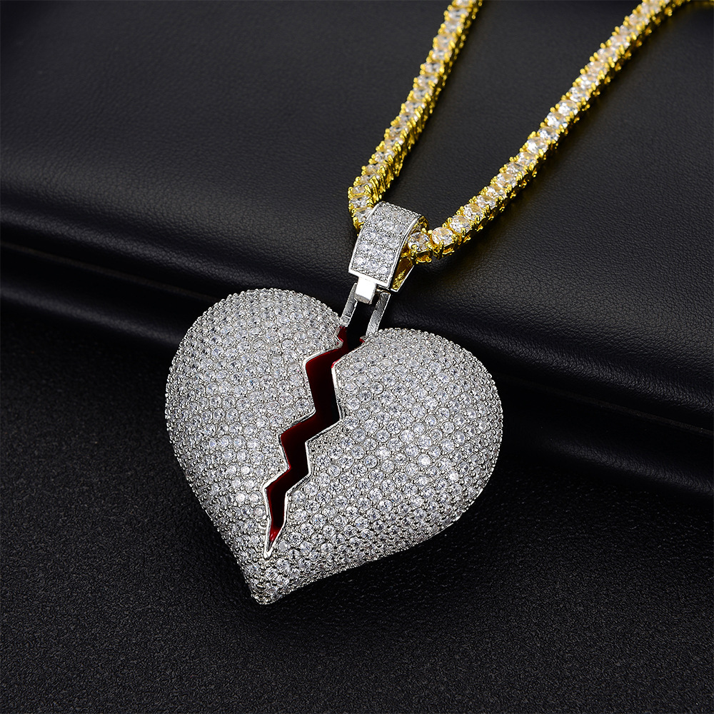 2023 Love High Quality Hip Hop Jewelry Hollow Copper Set Zircon Pendant_voghion.com