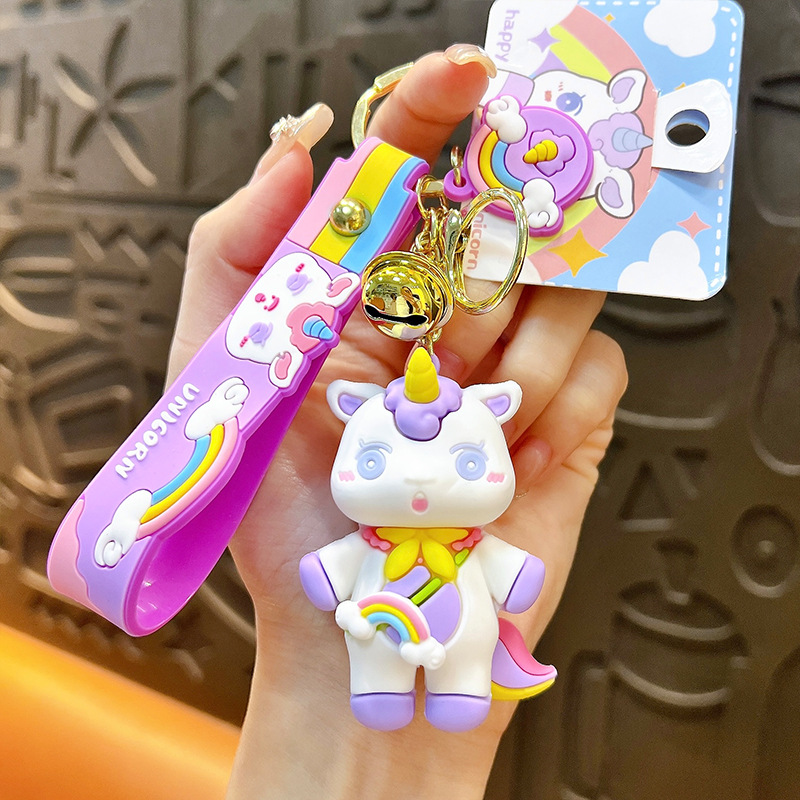 Círculos animados Panda Keychain cute pegamento suave Panda Keychain bolsos colgantes agarrar regalos al por mayor