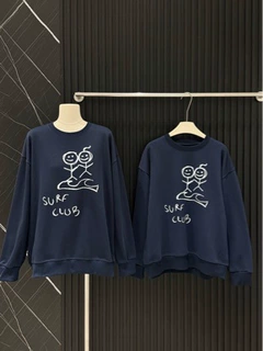 减龄俏皮 时髦火柴人印花卫衣宽松显瘦短款上衣女26秋冬新H092314