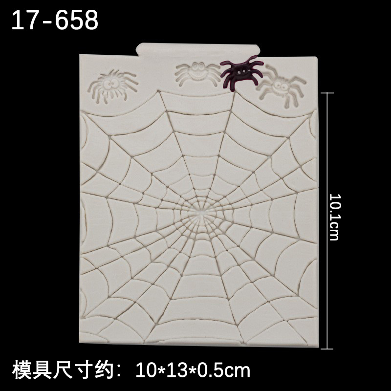 Serie de Halloween calabaza luz araña modelado de silicona molde búho araña cráneo DIY molde para hornear